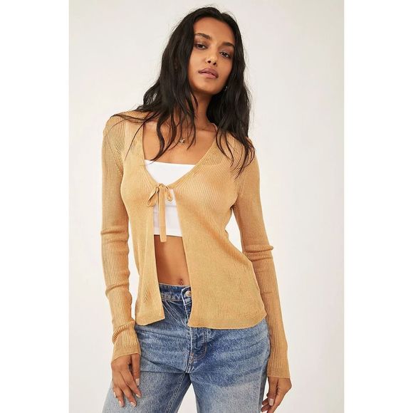 Free People Marlena Cardi Velvet Sands NWT Size Large - Picture 6 of 8